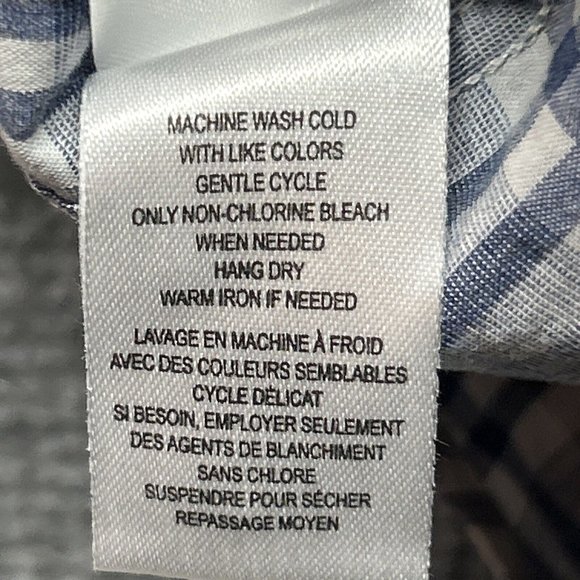 UNTUCKit MacMurray Shirt Mens XLT Tall Slim Blue Short Sleeve Button Up Cotton - Picture 9 of 9